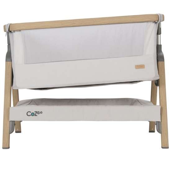 Tutti Bambini CoZee Bedside Crib, Oak & Silver